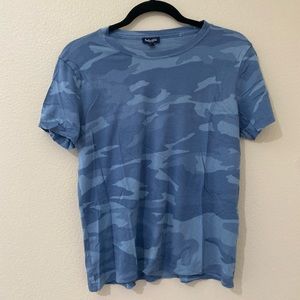 Blue camo print shirt